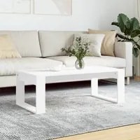 Tavolino da Salotto Bianco 102x50x35 cm in Legno Multistrato 823358