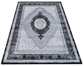 Esclusivo tappeto nero in stile vintage Larghezza: 120 cm | Lunghezza: 170 cm