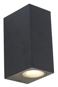 Set di 4 luci da parete intelligenti nere IP44 incl. 8 GU10 Wifi - Baleno