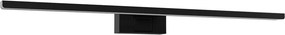 Lampada LED da Specchio 60cm Nera 12W IP54 Tripla Installazione Colore Bianco Caldo 3.000K
