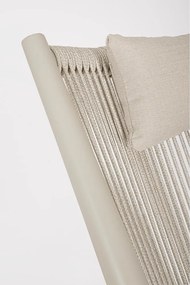 Poltrona da esterno beige in metallo Aloha – Bizzotto