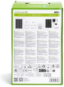 Aigostar - Lampadario solare LED con sensore 2xLED/35W/12V 6000 mAh 6500K diametro 10 cm