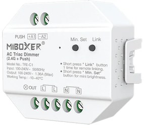 Dimmer da Pulsante Push e Telecomando TRIAC 230Vac 300W RF