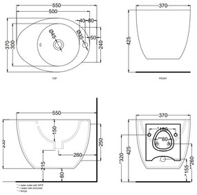 Cielo Le Giare bidet sospeso monoforo in ceramica bianco lucido