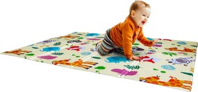 Tappeto Morbido per Bambini 120x90x0,8 cm Pieghevole Foresta Multicolore...