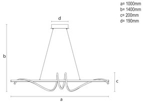 Lampadario LED dimmerabile a sospensione su cavo LED/50W/230V 3000-6500K 100 cm + telecomando