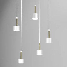 Lampadario su corda ARENA 5xGX53/11W/230V bianco/oro