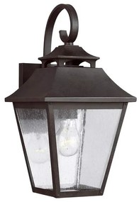 Applique classico chic da esterno FE-GALENA2-M-SBL marrone IP44 1X E27 ELSTEAD