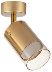 Plafoniera da soffitto GU10 Orientabile in Vetro - Oro