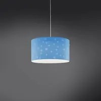 Sospensione Moderna A 1 Luce Pois Xxl In Polilux Bicolor Blu' Made In Italy