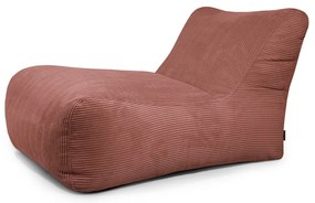 Puof a sacco color mattone con rivestimento in velluto a coste Lounge 100 – SLOWDOWN