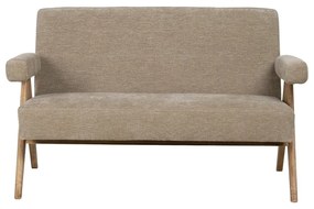 Divano beige con rivestimento in ciniglia 134 cm Rest – Ixia