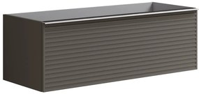 Mobile da bagno sotto lavabo Pixel stripes grigio laccato opaco L 120 x H 40 x P 45.5 cm 2 cassetti, lavabo non incluso