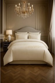 Set copripiumino e federa color crema in raso di cotone per letto singolo con lenzuolo incluso/6 pezzi 140x200 cm Maison Bloom – Mila Home Luxury