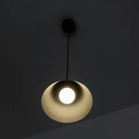 Lampadario a sospensione con cavo ETNA II 1xE27/15W/230V Ø 18,5 cm nero