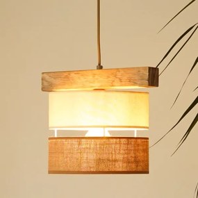Brilagi - Lampadario a sospensione con filo FOREST 1xE27/15W/230V pino/beige/color crema