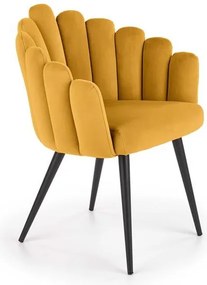Sedia K410 velluto senape - H85