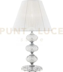 Lume incanto cromo 1 luce attacco e27 40x68cm in vetro cristallo