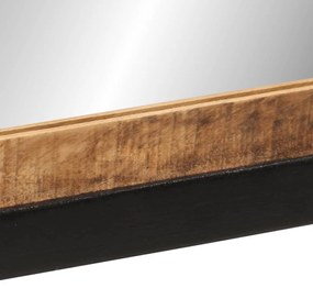 Specchio da bagno 55x1x60 cm in vetro e legno massello di mango