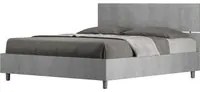 Letto matrimoniale con rete 160x190 testata dritta cemento Demas