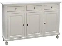 Madia credenza arte povera 3 ante legno bianco150x43x98