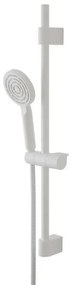 Saliscendi doccia 70 cm regolabile con doccetta tonda in ABS bianco opaco Hidra
