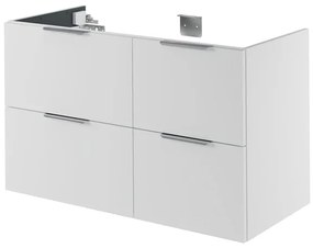 Mobile da bagno sotto lavabo SENSEA Neo bianco laccato L 105 x H 64 x P 48 cm 4 cassetti, lavabo non incluso