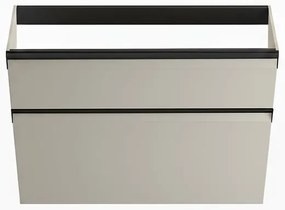 Mobile da bagno sospeso sotto lavabo Fusion L 79.5 x H 60 x P 45.5 cm beige opaco, 2 cassetti