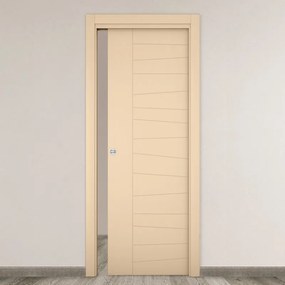 Porta scorrevole Madera beige L 60 x H 210 cm reversibile