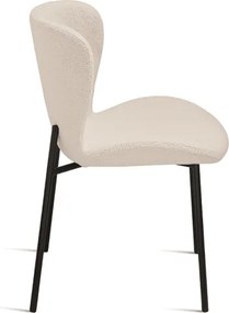 Sedia imbottita in tessuto soggiorno Bianco ABRAM 2 sedie