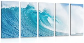 Quadri 5 pezzi – Onda marina