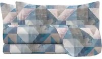 Completo letto matrimoniale blu grigio Sepikblue Datex