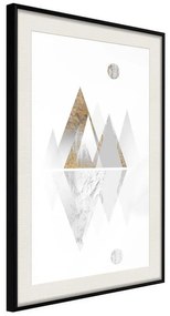 Poster  Sun and Mountains  Cornice Quadri Cornice nera con pass-partout, Larghezza x Altezza Home decor 20x30