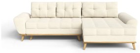 Divano letto angolare crema (penisola a destra) Balitco - Ropez