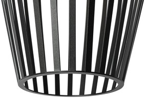 Lampada a sospensione di design nera con opale - Angela