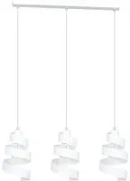 Lampada a Sospensione Saga, Bianco, Acciaio, 66x100x14 cm, EPIKASA