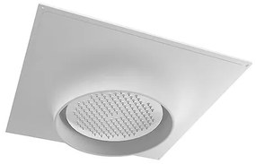 Antonio lupi design meteo out soffione Led RGB 60 cm ad incasso soffitto in flumood e acciaio satinato