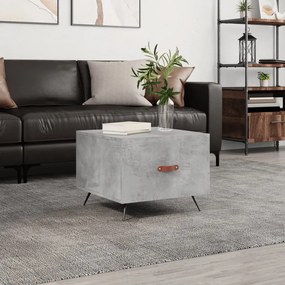 Tavolino Salotto Grigio Cemento 50x50x40 Cm Legno Multistrato /