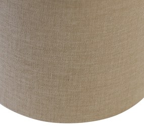 Paralume in tessuto marrone chiaro 18/18/14