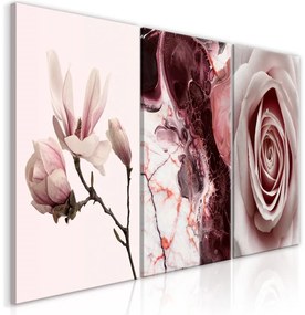 Quadro Vanilla Experience (3 Parts)  Colore Rosa, Dimensioni e Misure 120x60