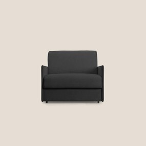 Evans poltrona letto in morbido tessuto impermeabile T02 nero