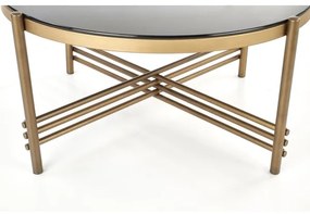 Tavolino ISMENA 41x80 cm oro/nero