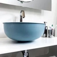 Lavandino da appoggio 'Open Basin' in metallo 40x16h cm by Cipi - Cielo