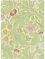 Morris & Co Carta da parati Leicester - Green/ Coral