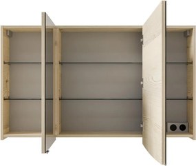 Specchio Contenitore Contea Con Illuminazione PELIPAL destro pino polar L 120 x H 70 x P 17 cm, completo di presa ed interuttore