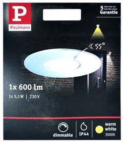 Paulmann 79668 - LED/5,3W IP44 Lampada da bagno da incasso HOUSE 230V
