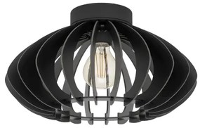 Eglo 900999 - Plafoniera COSSANO 1xE27/40W/230V diametro 38 cm nero