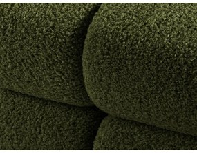 Divano componibile verde con rivestimento in bouclé 288 cm Bellis – Micadoni
