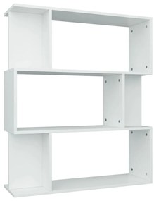 Libreria/Divisorio Bianco 80x24x96 cm in Legno Multistrato