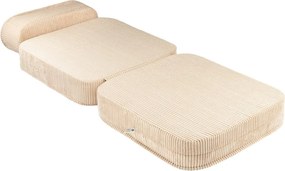 Poltrona per bambini marrone chiaro con rivestimento in velluto a coste Flip – Wigiwama